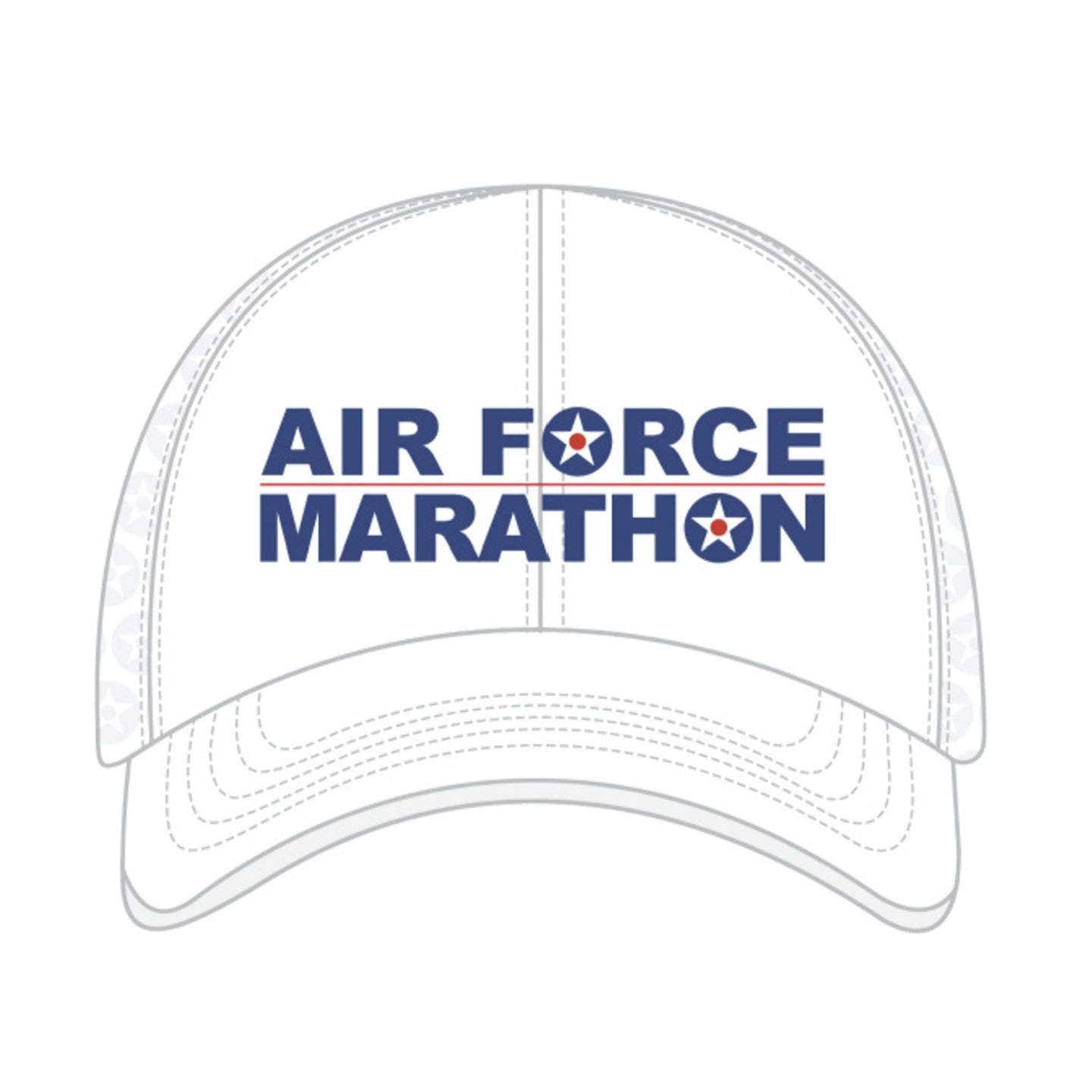 Classic 6 Panel Running Hat Air Force Marathon