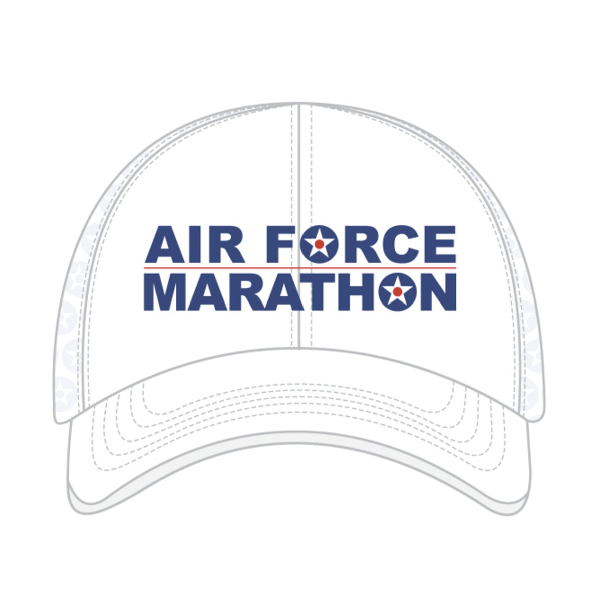 Classic 6 Panel Running Hat Air Force Marathon