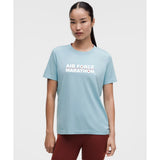 Women's lululemon Swiftly Relaxed Short-Sleeve Shirt Hip Length Air Force Marathon