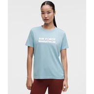 Women's lululemon Swiftly Relaxed Short-Sleeve Shirt Hip Length Air Force Marathon