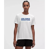 Women's lululemon Swiftly Relaxed Short-Sleeve Shirt Hip Length Air Force Marathon