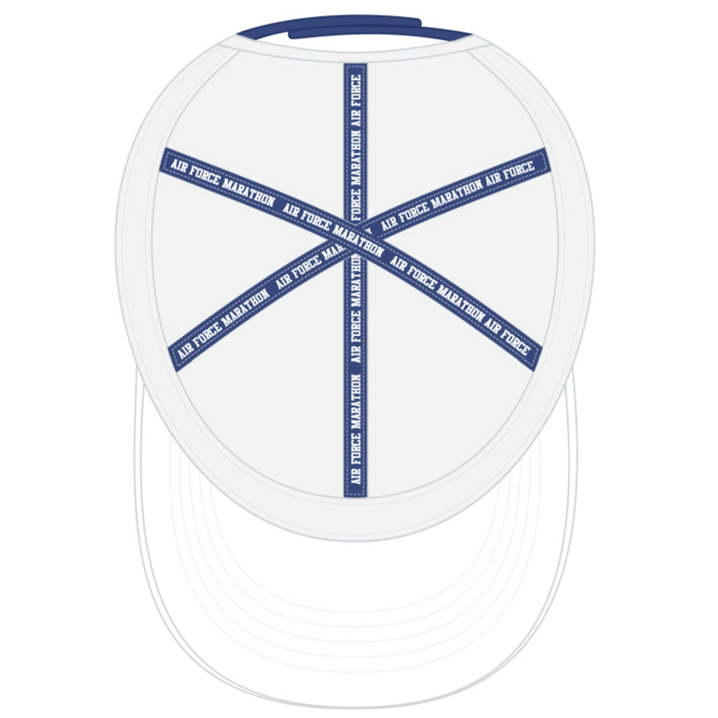 Classic 6 Panel Running Hat Air Force Marathon