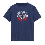Men's Runners Plus LuxDry Tech Short Sleeve Air Force Marathon Thunderbird