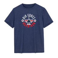 Men's Runners Plus LuxDry Tech Short Sleeve Air Force Marathon Thunderbird