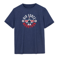 Men's Runners Plus LuxDry Tech Short Sleeve Air Force Marathon Thunderbird