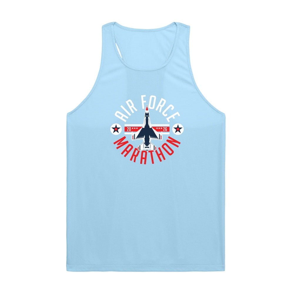 Men's Runners Plus Technical Blaze Singlet Air Force Marathon Thunderbird