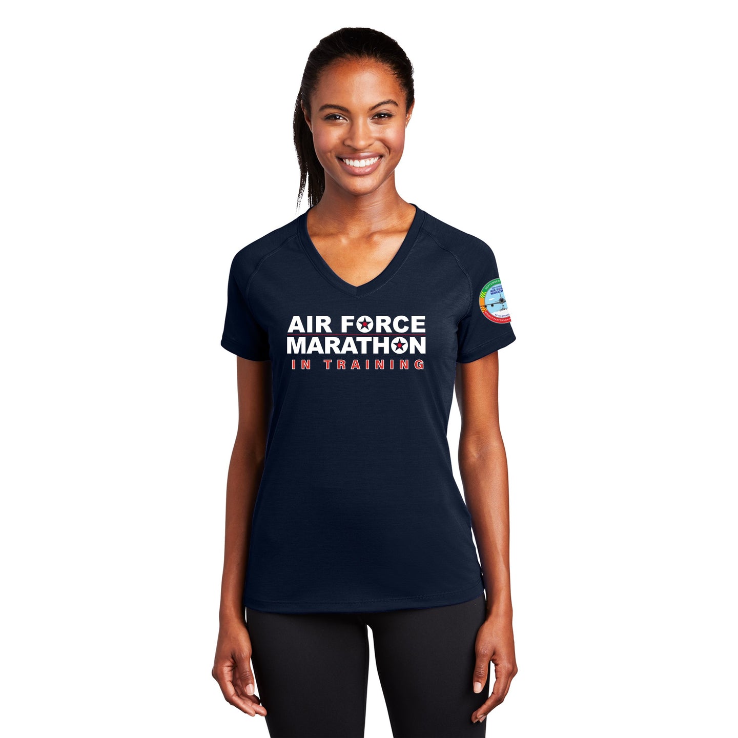 Camiseta de entrenamiento de maratón de la Fuerza Aérea para mujer
