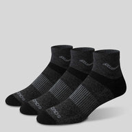 Saucony Inferno Cushioned Merino Wool Quarter 3-pack Socks