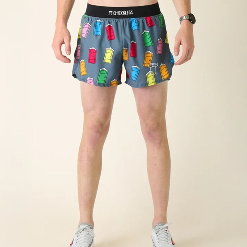 Pantalones cortos de running ChicknLegs de 4" con abertura para hombre