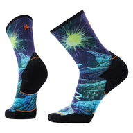 Smartwool Trail Run Targeted Cushion Treeline Print Crew Socks