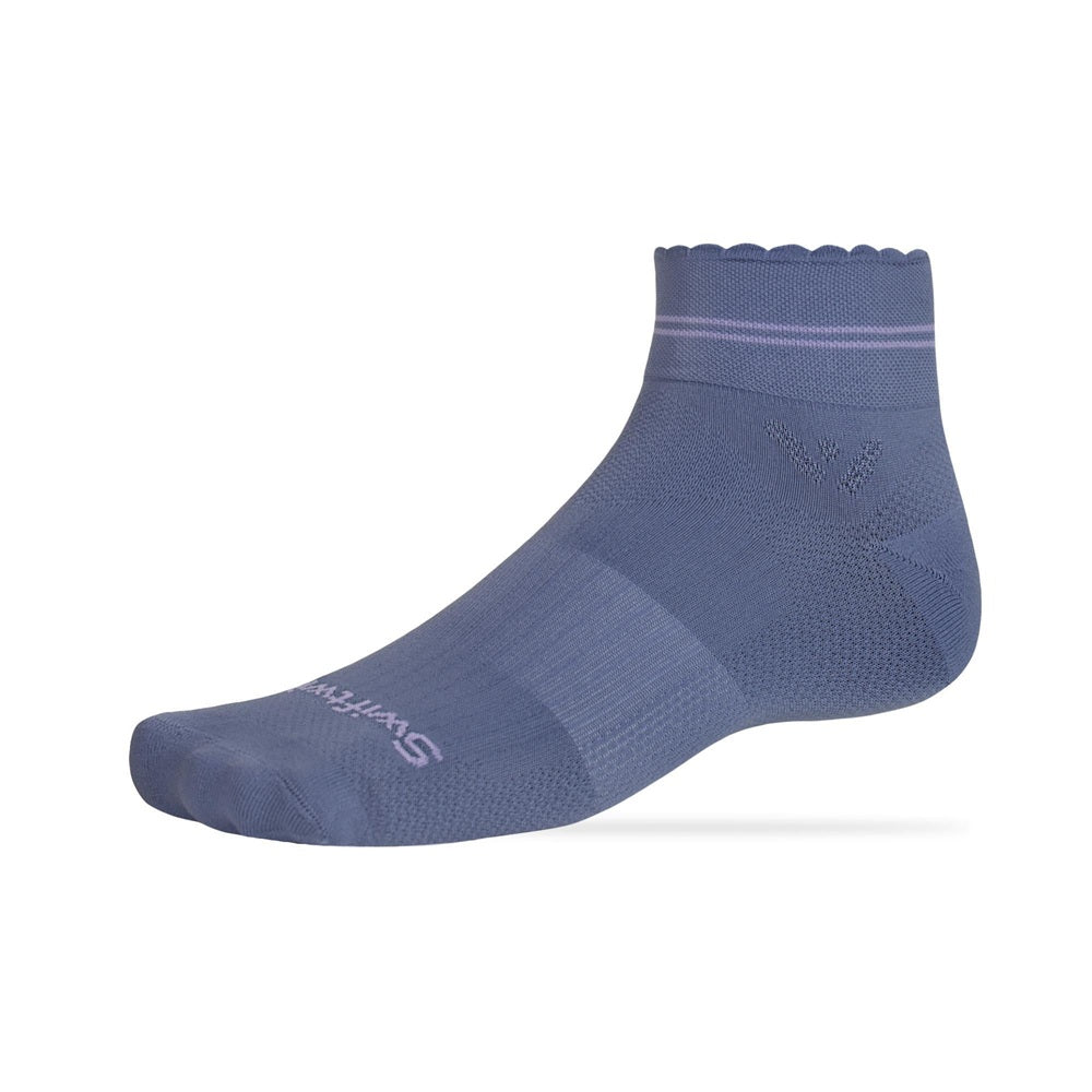 Swiftwick Vision Scalloped Quarter Crew Sock